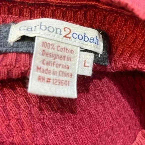 Carbon 2 Cobalt Mens V-Neck Sweater Size L - Picture 3 of 5